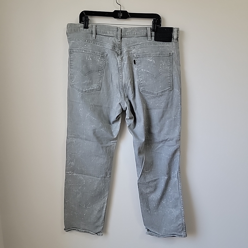 Levis 541 Athletic Taper Jeans Straight Mens 38x30 Gray Mid Rise Stretch EUC - Picture 3 of 10
